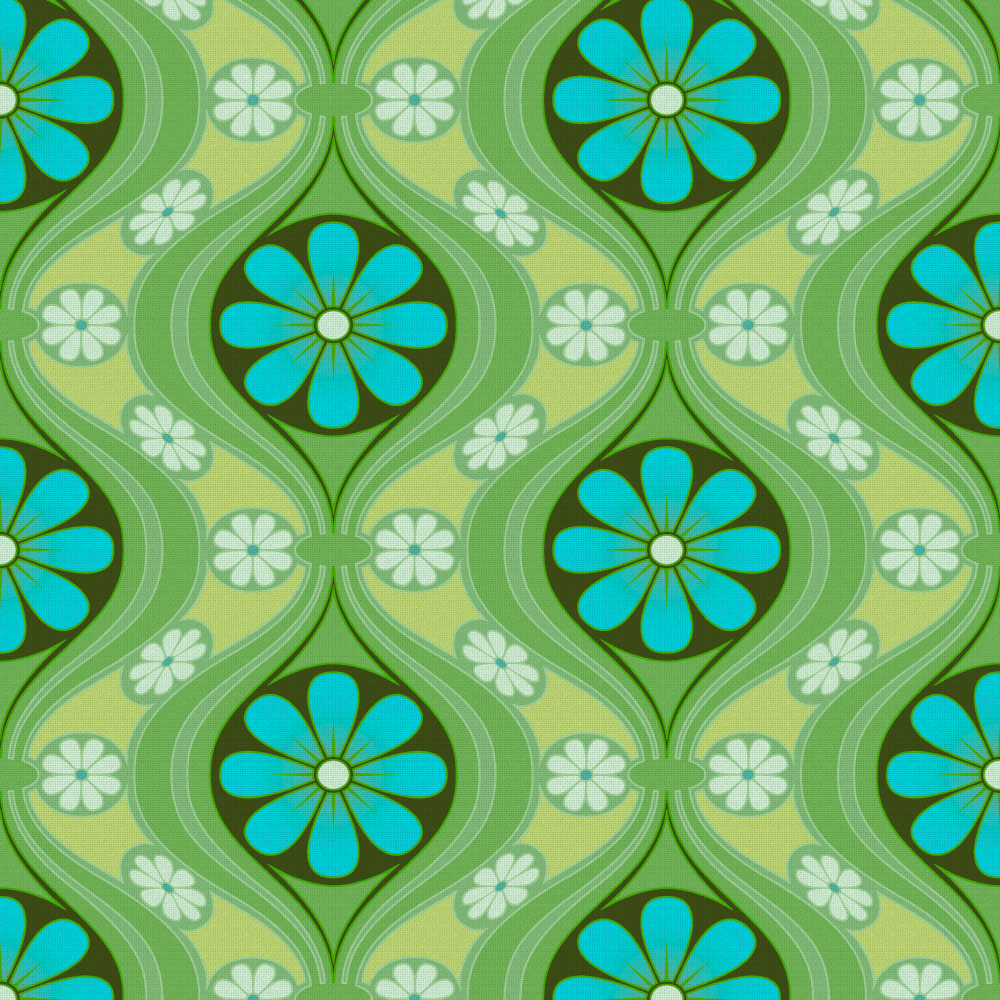 Vintage 1960s 6G-DAIS-5, Daisy in Sea of Green