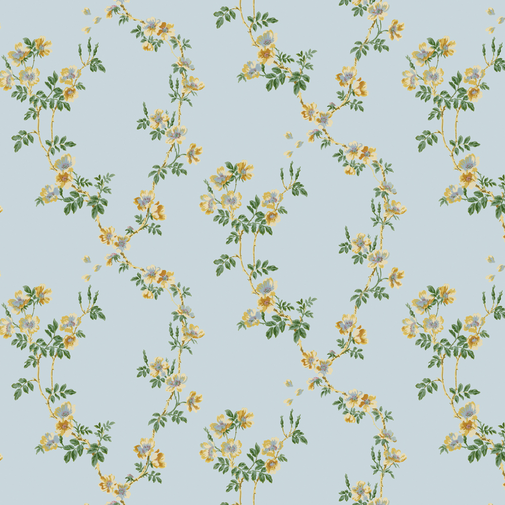 repeat pattern example of 2D-107-B wallpaper in Light Blue, click to enlarge