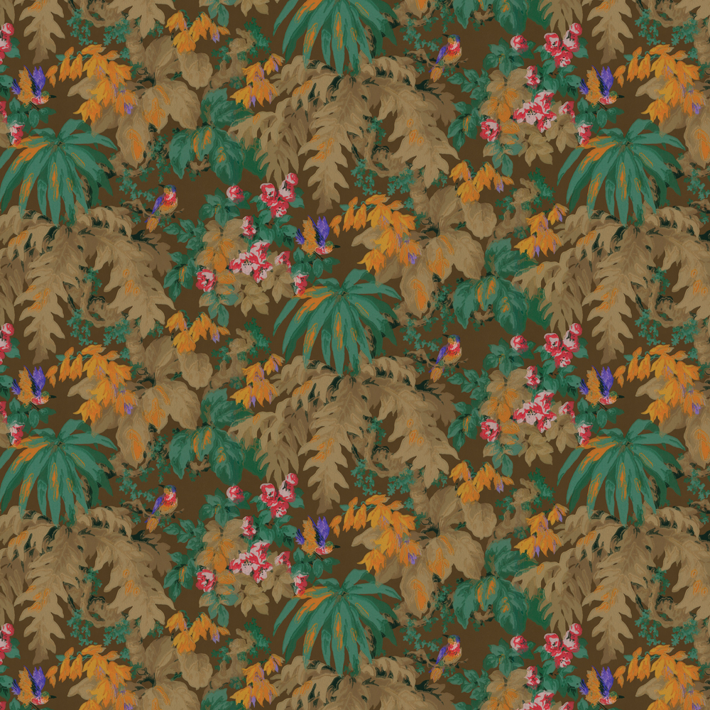 repeat pattern example of 2D-117-C wallpaper in Brown, click to enlarge