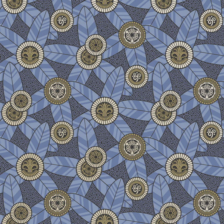 Inspired by the beautiful design work of Edgar Brandt, this pattern evokes 