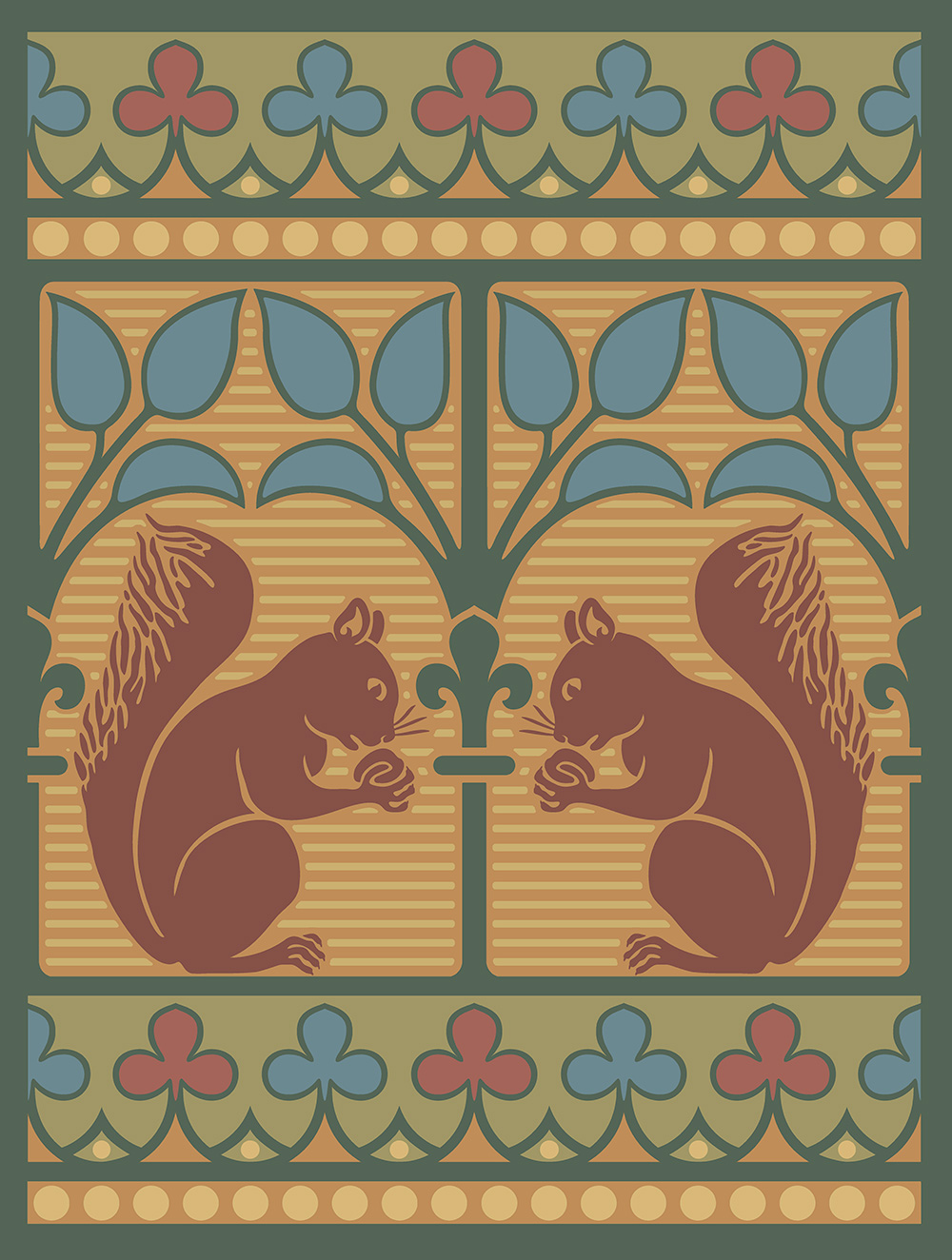 Gothic Squirrel Art Poster