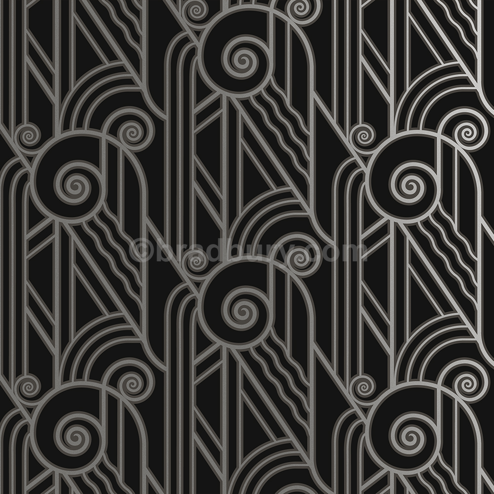 Volute - Marcasite wallpaper pattern