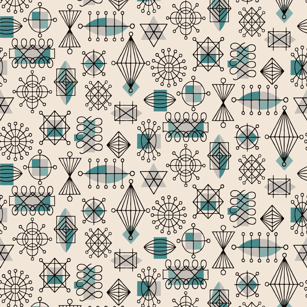 Vector seamless retro pattern with oval shapes in 1950s style, Stock  Vector, Vector And Low Budget Royalty Free Image. Pic. ESY-037686591 |  agefotostock