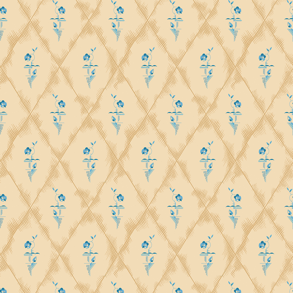 repeat pattern example of 3D-103-A wallpaper in Beige, click to enlarge