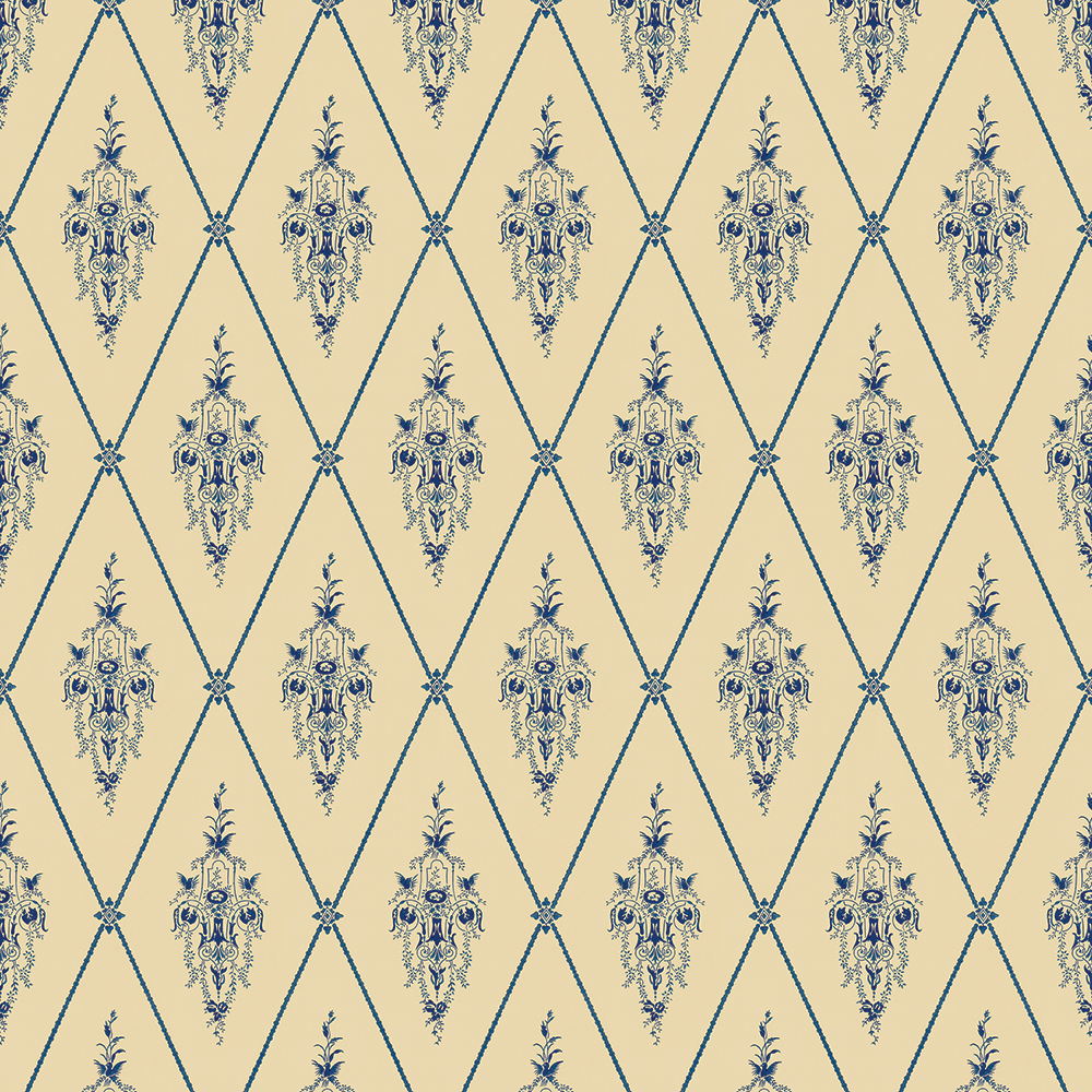 repeat pattern example of 3D-122-A wallpaper in Cream, click to enlarge