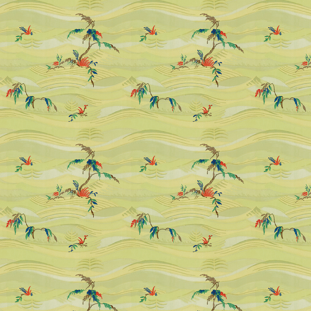 repeat pattern example of 3D-123-B wallpaper in Teal, click to enlarge