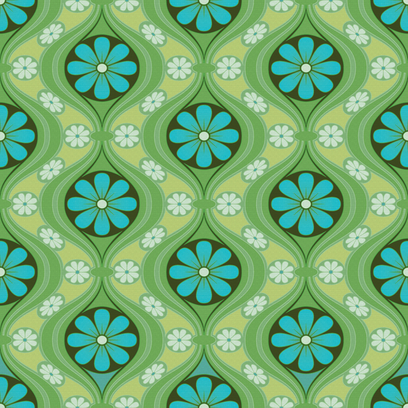Daisy wallpaper in Sea of Green