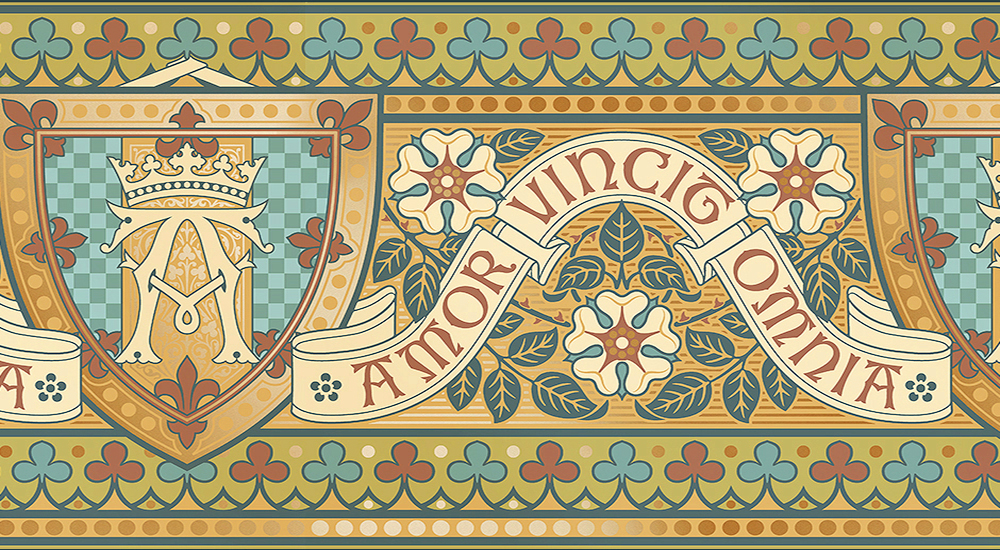 Historic Art Wallpaper | High Victorian Gothic Roomset | Bradbury & Bradbury